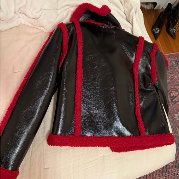 7 For All Mankind Red and Black Teddy Jacket - Picture 4 of 4